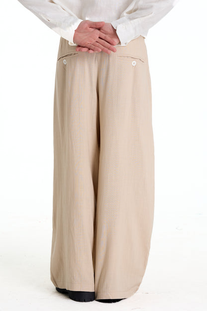 BONJOUR MADAME LINEN TAN PANTS