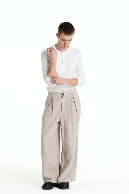 RIBBINORI MILKY WHITE LONG-SLEEVED