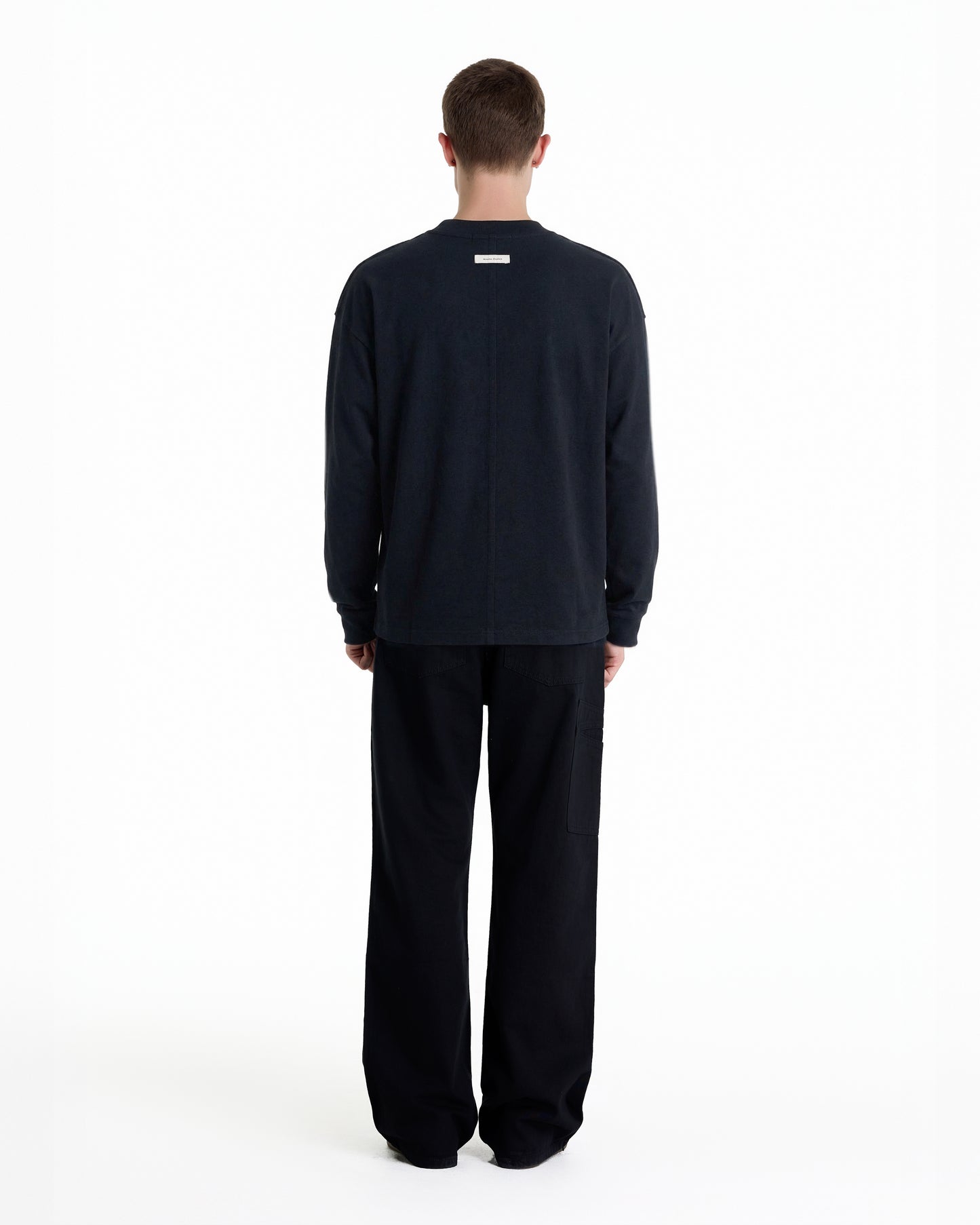 ME DISTRESSED PRINT LONGTEE BLACK