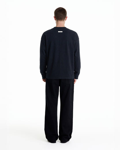 ME DISTRESSED PRINT LONGTEE BLACK