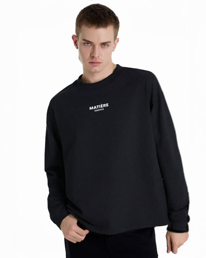 ME DISTRESSED PRINT LONGTEE BLACK