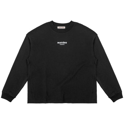 ME DISTRESSED PRINT LONGTEE BLACK