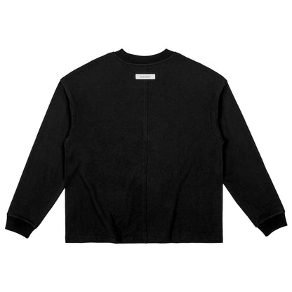 ME DISTRESSED PRINT LONGTEE BLACK