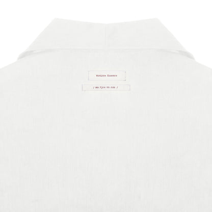 ENZO NERO WHITE LINEN SHIRT