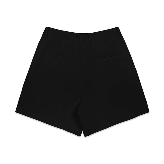 LOW WAIST BLACK LINEN LAINE SHORTS