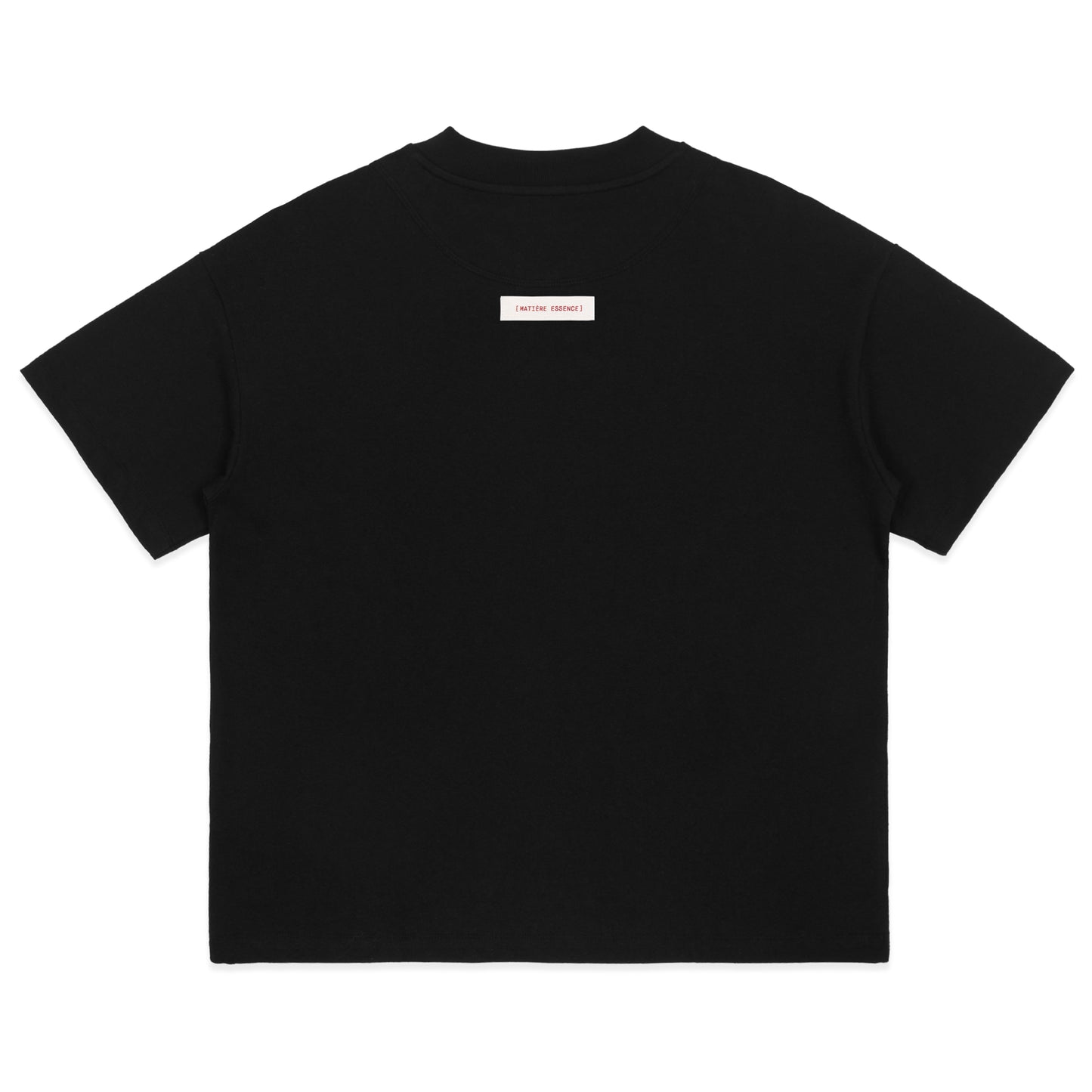 V-NECK VELVET PRINTED BLACK TEE