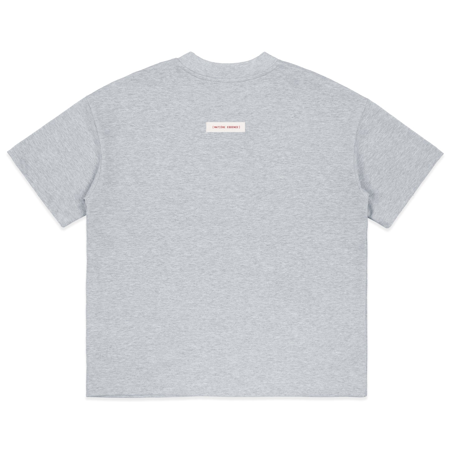 V-NECK VELVET PRINTED GREY TEE