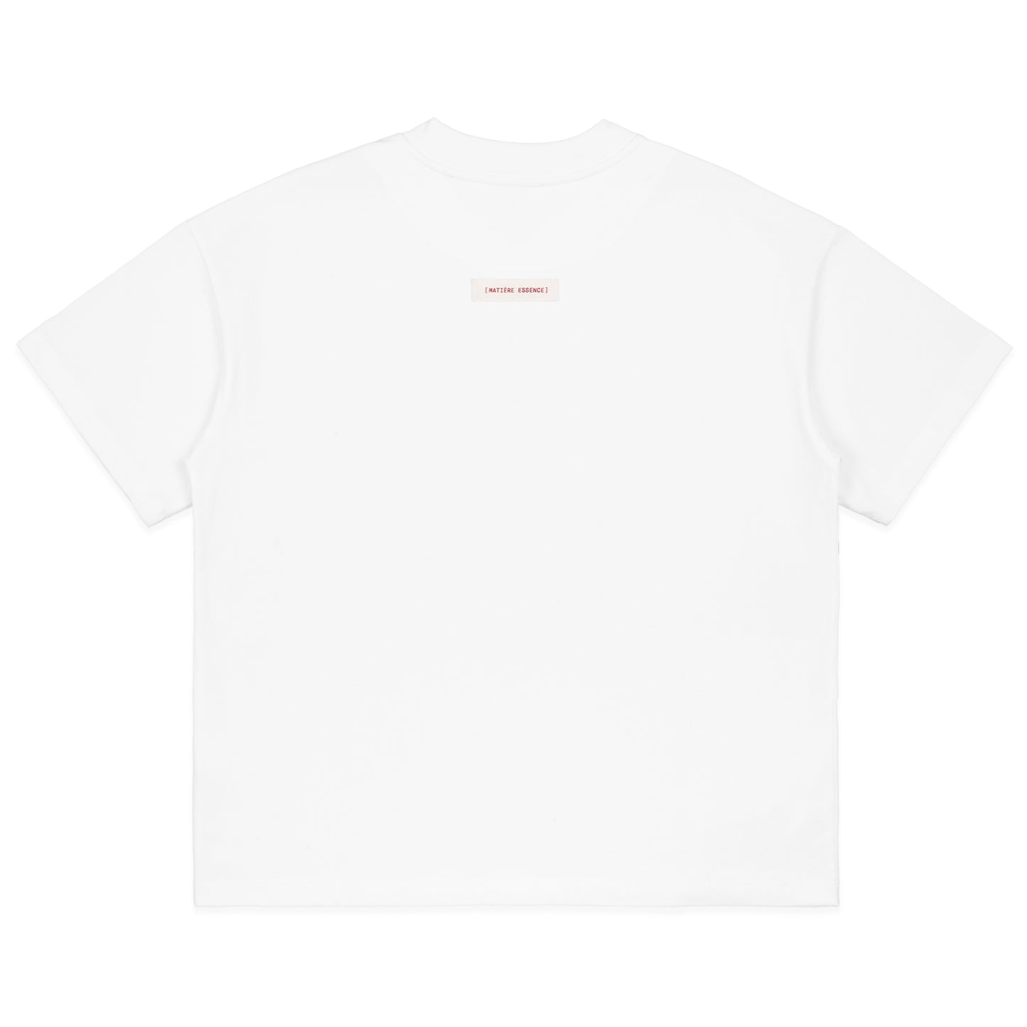 V-NECK VELVET PRINTED WHITE TEE