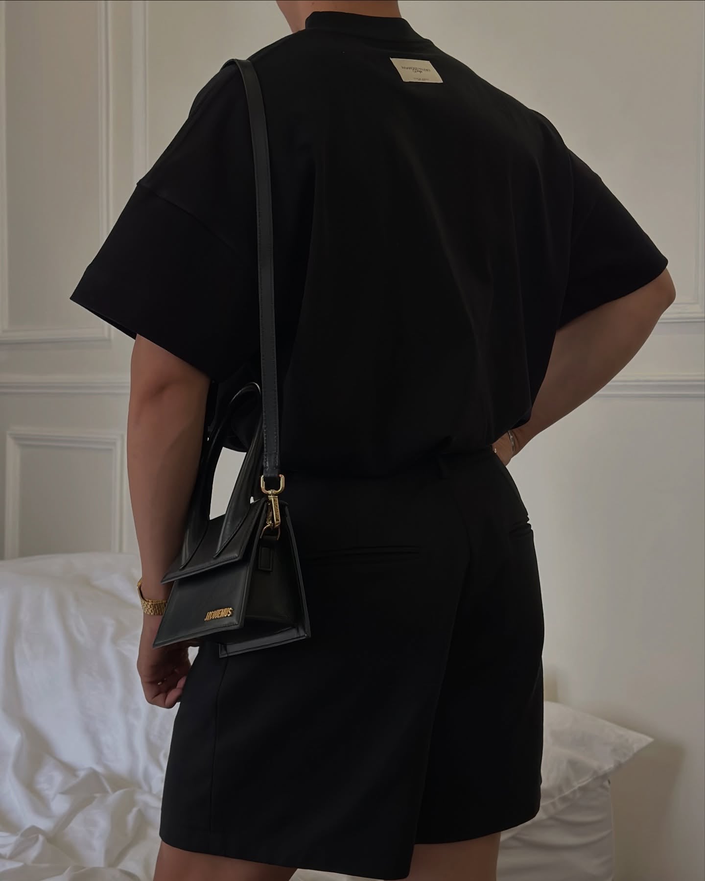 INDASTU SS1725 BLACK BOXY TEE