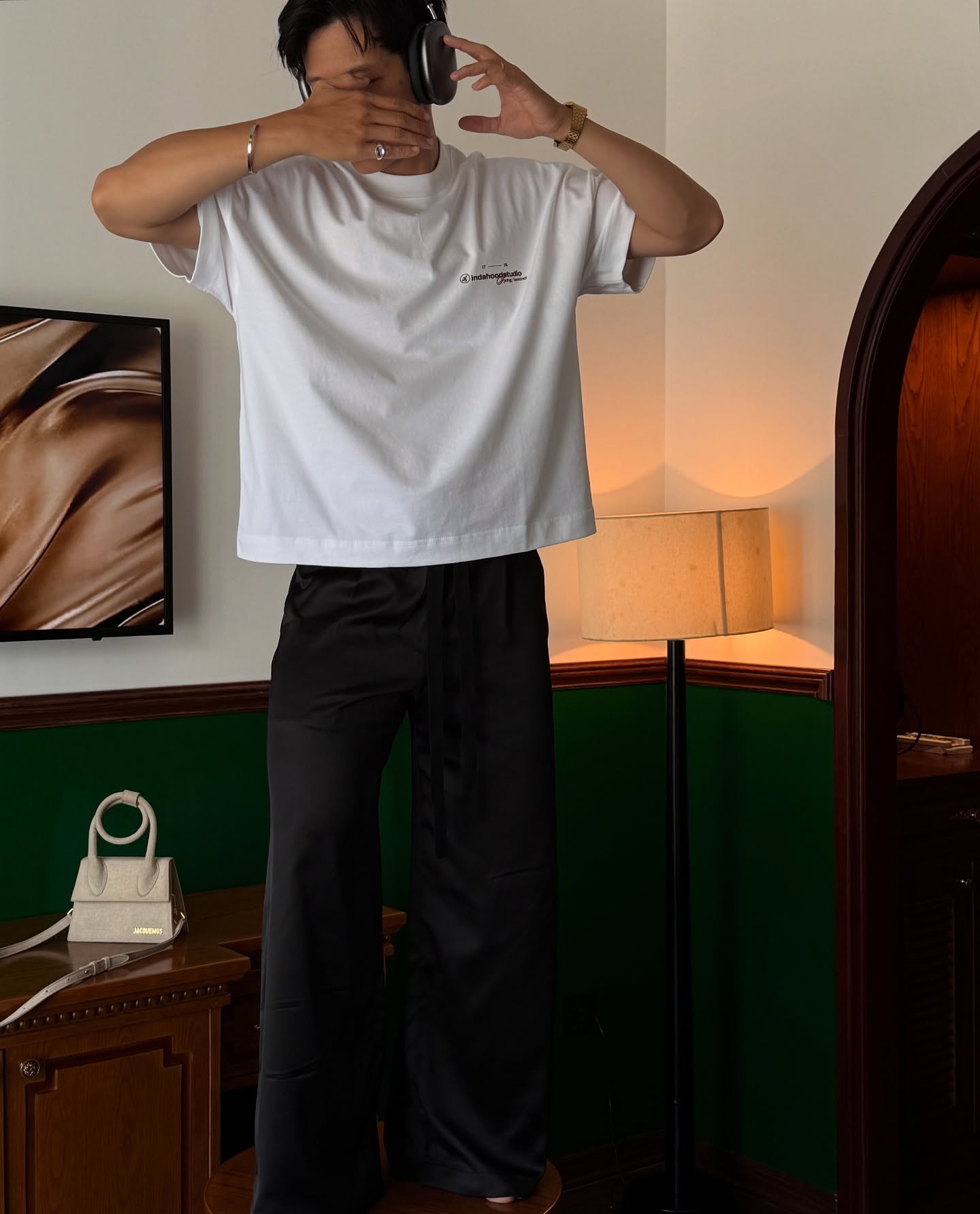 INDASTU SS1725 WHITE BOXY TEE
