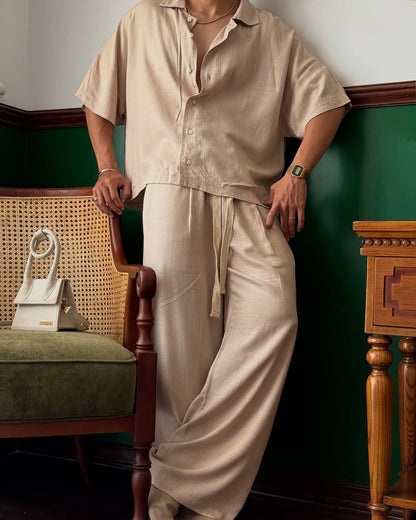BONJOUR MADAME LINEN TAN PANTS