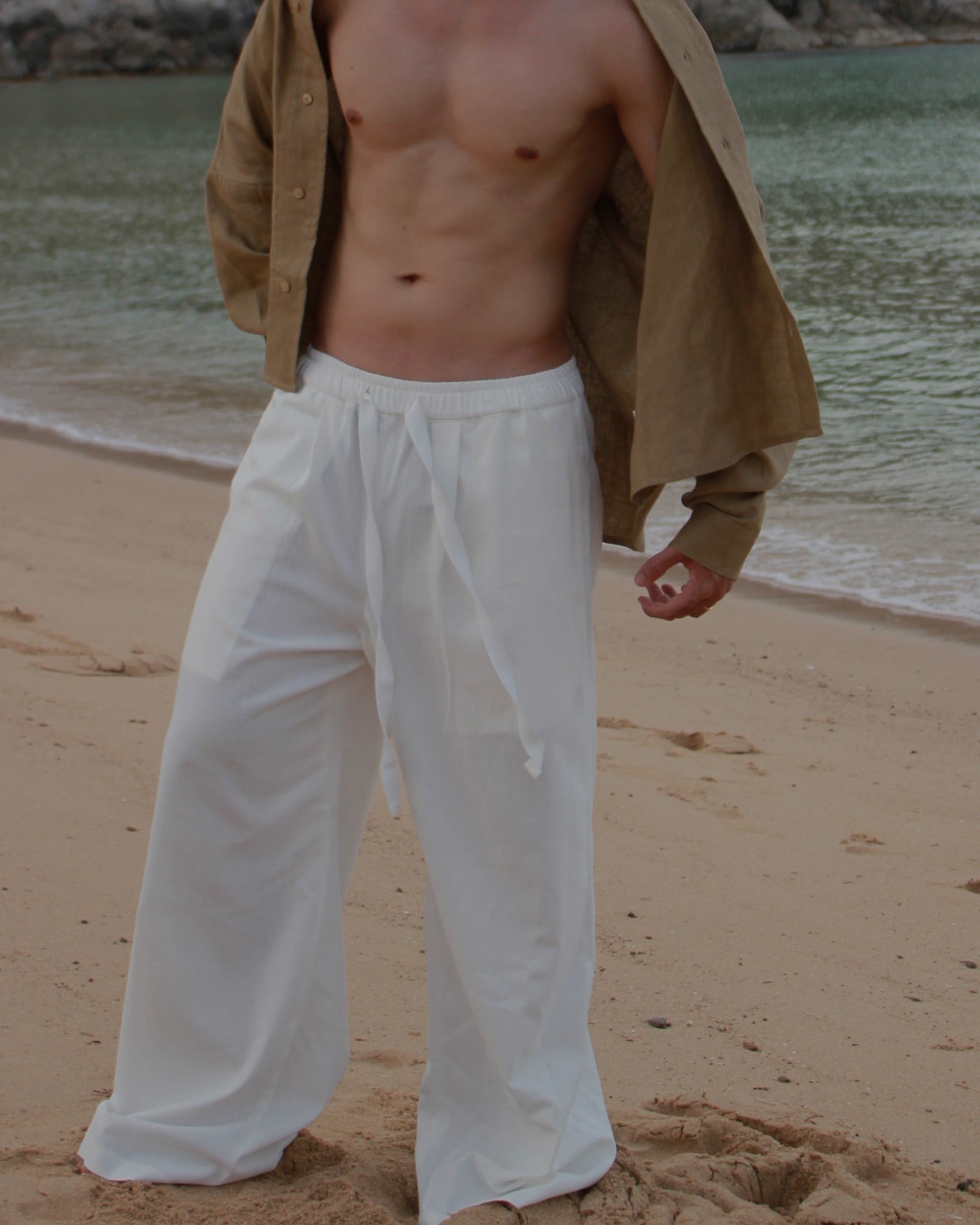 FRANCESCO LINEN BEGIE SHIRT