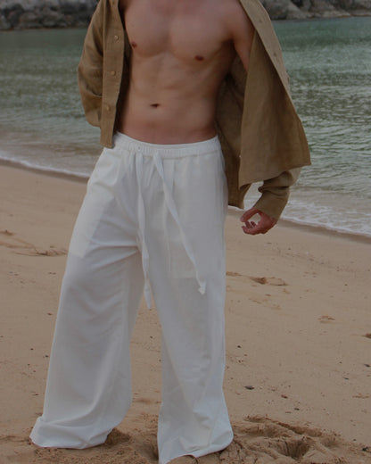 FRANCESCO LINEN BEGIE SHIRT