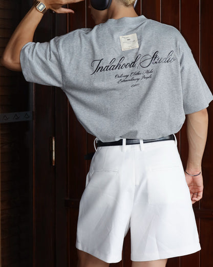 LOW WAIST WHITE LINEN LAINE SHORTS