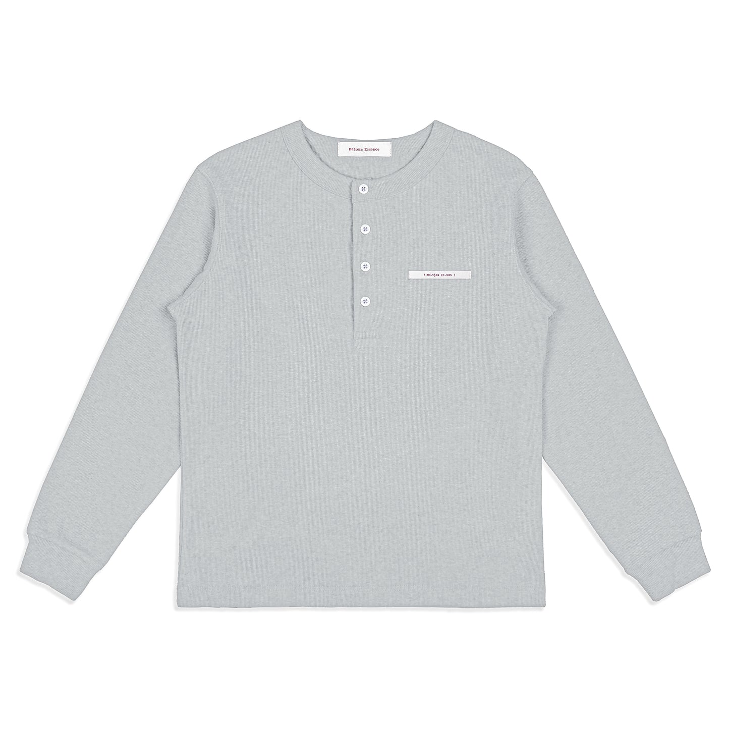 RIBBINORI NATURAL GREY LONG-SLEEVED