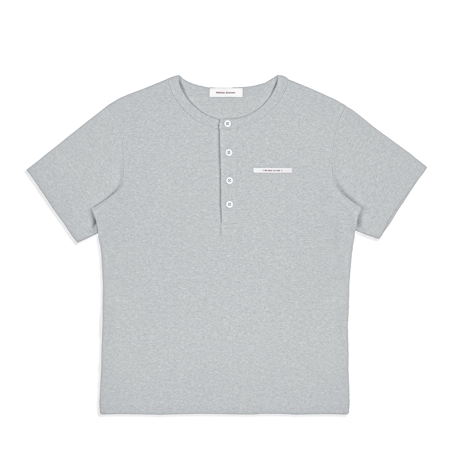 RIBBINORI NATURAL GREY TEE