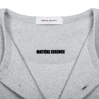 RIBBINORI NATURAL GREY TEE