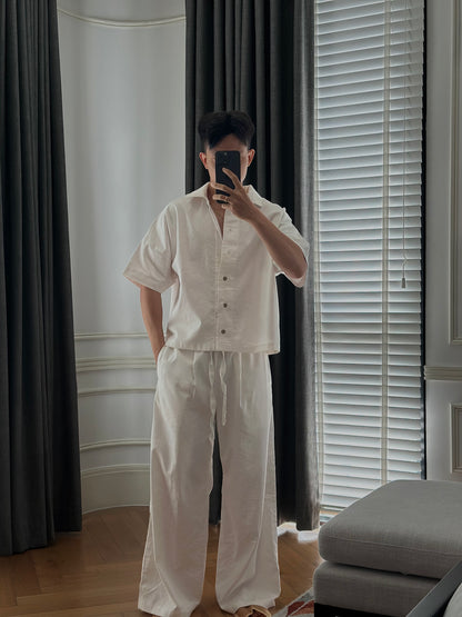 BONJOUR MADAME LINEN WHITE PANTS
