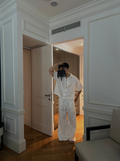 BONJOUR MADAME LINEN WHITE PANTS