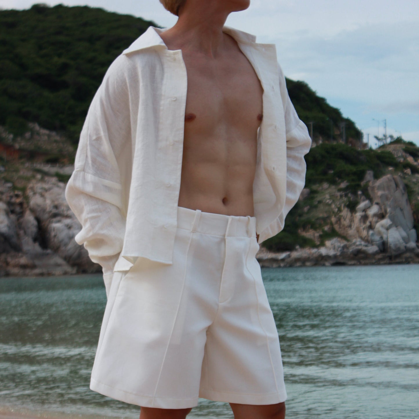 FRANCESCO LINEN WHITE SHIRT