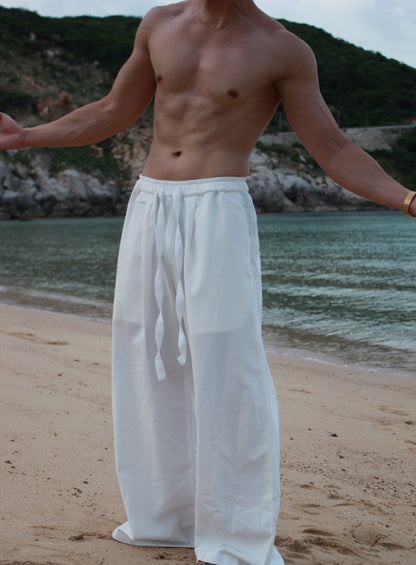 BONJOUR MADAME LINEN WHITE PANTS