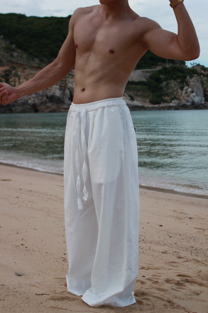 BONJOUR MADAME LINEN WHITE PANTS