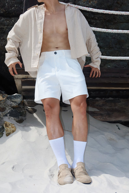 FRANCESCO LINEN TAN SHIRT