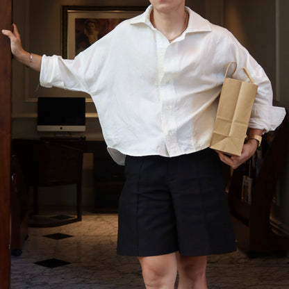 FRANCESCO LINEN WHITE SHIRT