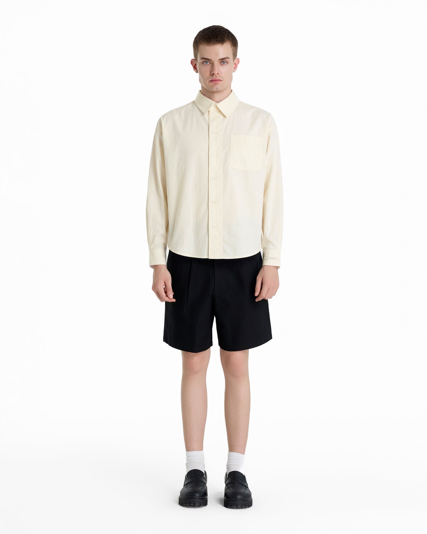 POPLIN COTTON 12 CREAM SHIRT