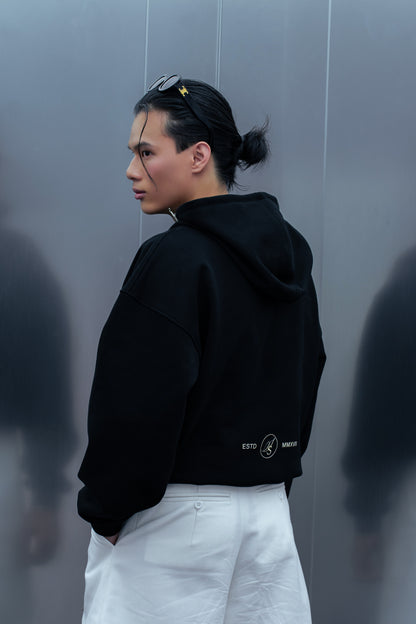 DOCUMENT COVER MIDNIGHT BLACK HOODIE